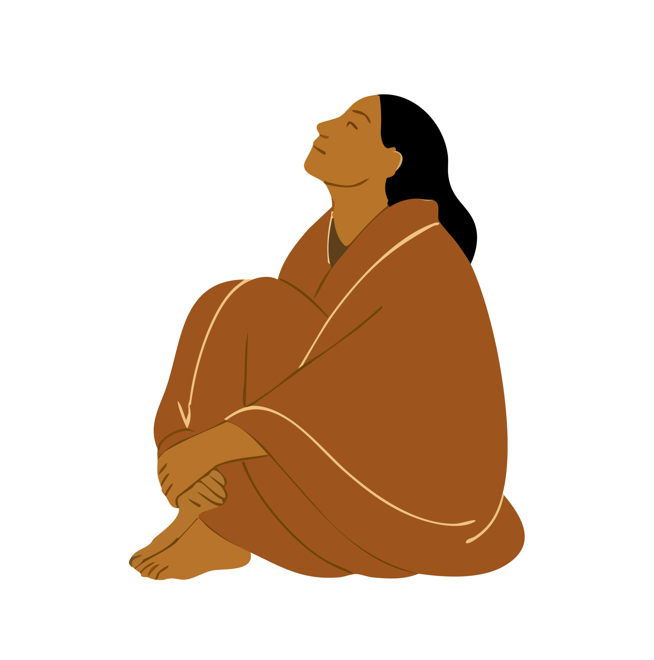 I AWAKE illustration of thought and inner reflection
