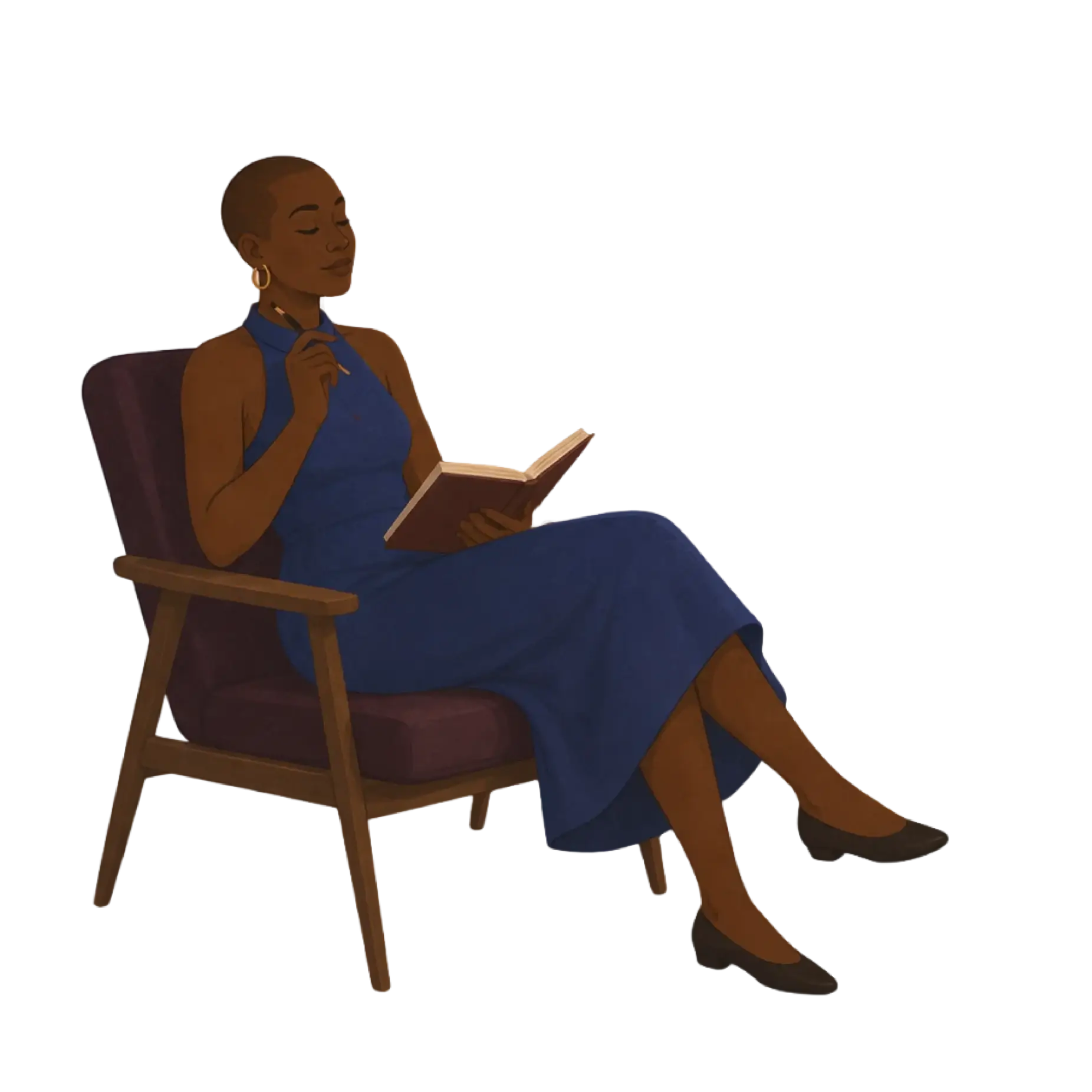 Person reading an I AWAKE book