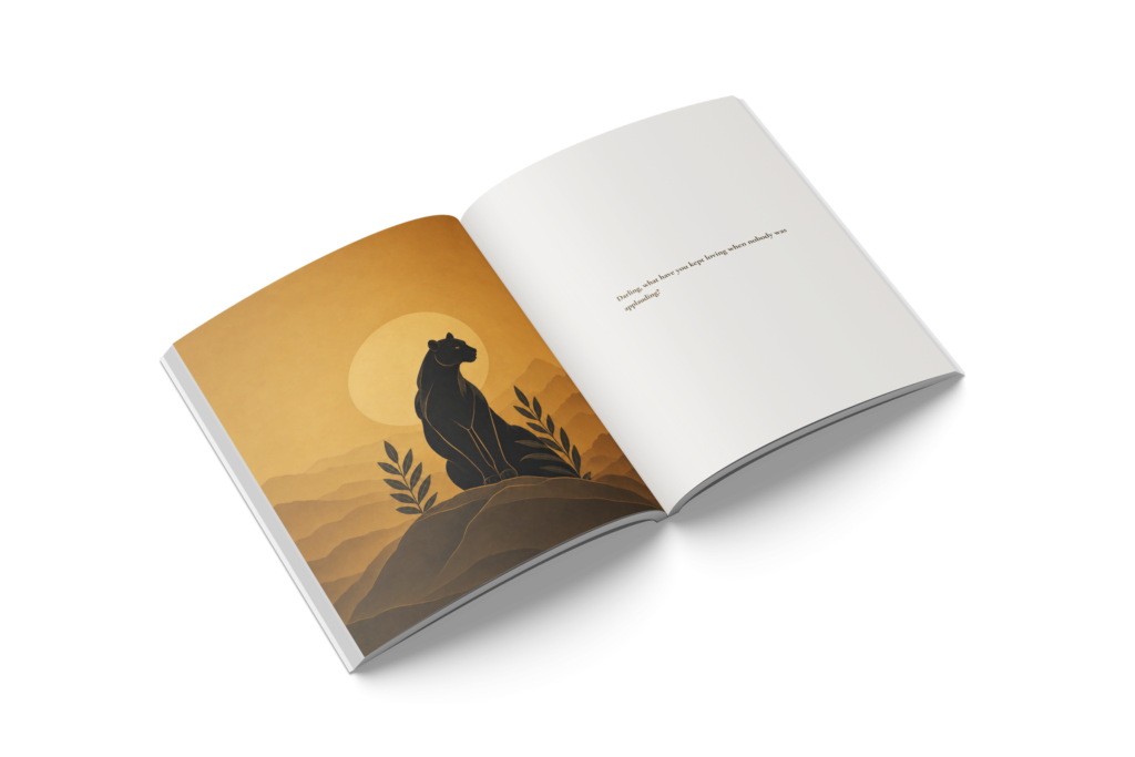 Open spread of the HHJ-RR journal, showing a colour illustration opposite a text snippet.